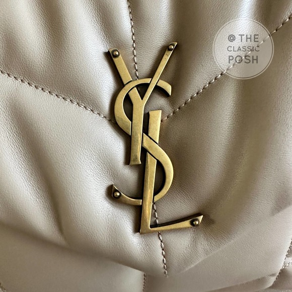 ❌SOLD❌Saint Laurent Loulou Puffer Small Darke Beige Gold HW - Picture 12 of 16
